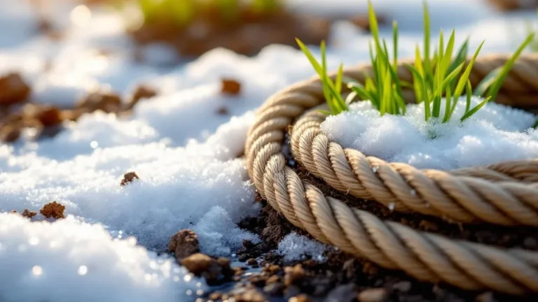 A gardener shared this rope trick with me, snow disappeared in minutes