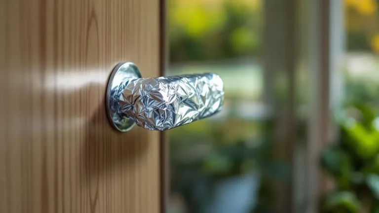 A homeowner explains why covering door handles with foil is a smart move