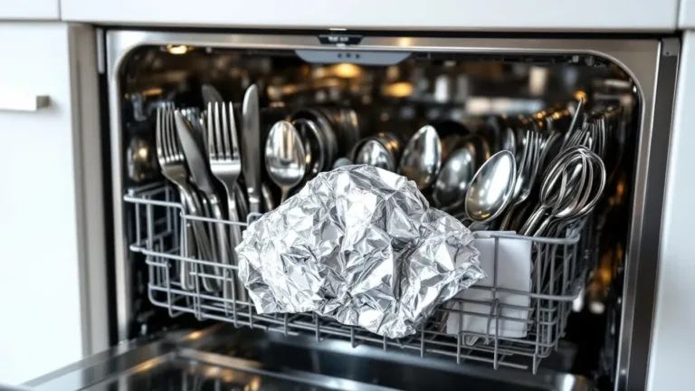 I tried this aluminum foil trick in my dishwasher, my cutlery looks brand new