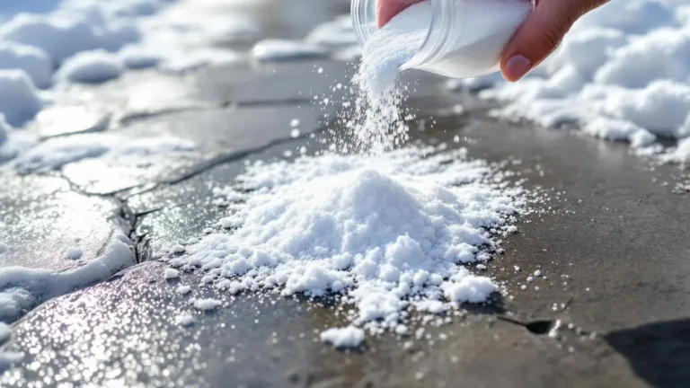Neither salt nor sand, this common household item melts sidewalk ice instantly
