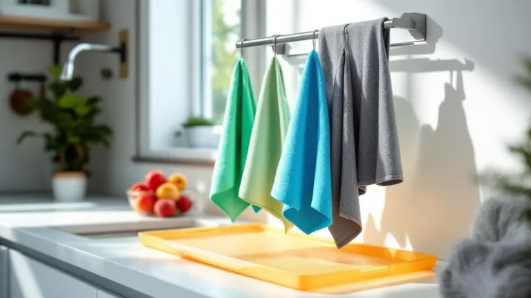 Not in the laundry basket or drawer, this storage method keeps cleaning cloths bacteria-free