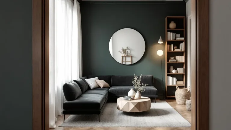 Not light colours nor glass, this technique actually makes cramped spaces feel bigger